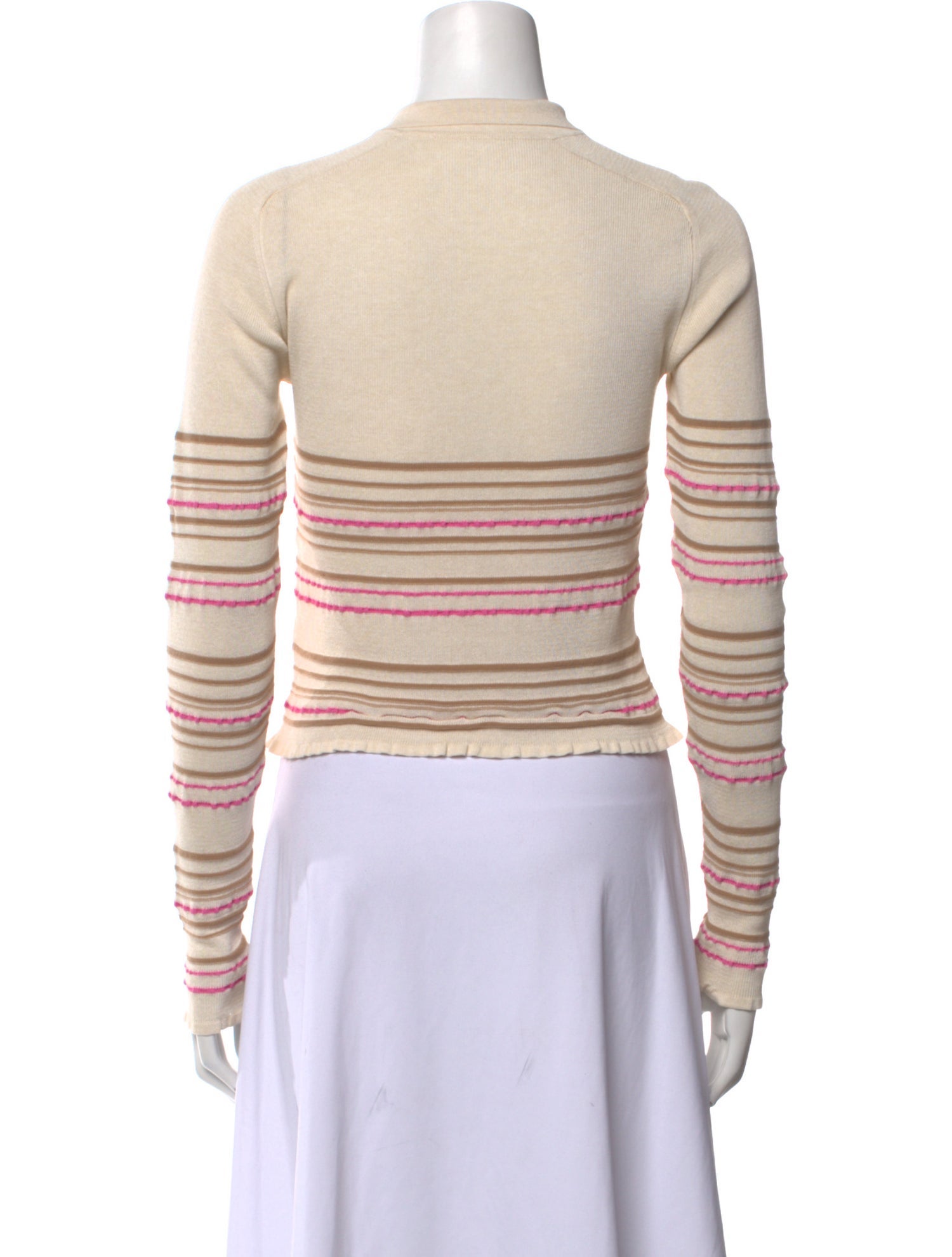 Jacquemus Striped Long Sleeve Polo